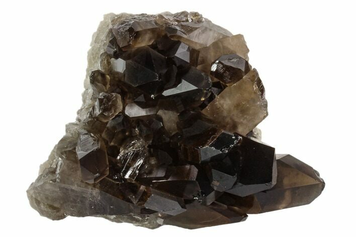 Dark Smoky Quartz Crystal Cluster - Brazil #120755